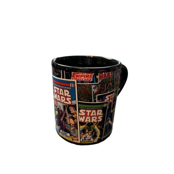 Star Wars Ceramic Mug Black Multi-Color Comic Book Design 11 oz - Picture 4 of 7